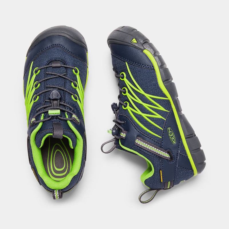 Keen Chandler Waterproof Cnx - Çocuk Trekking Ayakkabısı - Lacivert/Yeşil - Türkiye (375021INO)